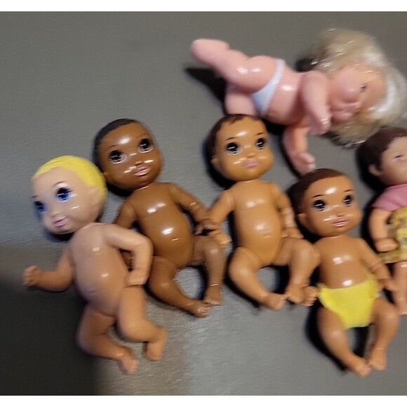 Barbie Babies Mattel Baby Blond Brown Crawler AA Mixed Lot - Picture 6 of 8